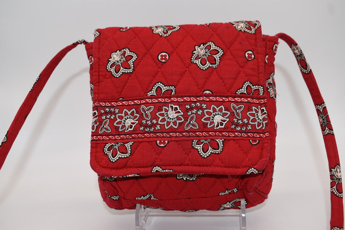 Vera Bradley Small Crossbody Bag in "Red Bandana" Pattern