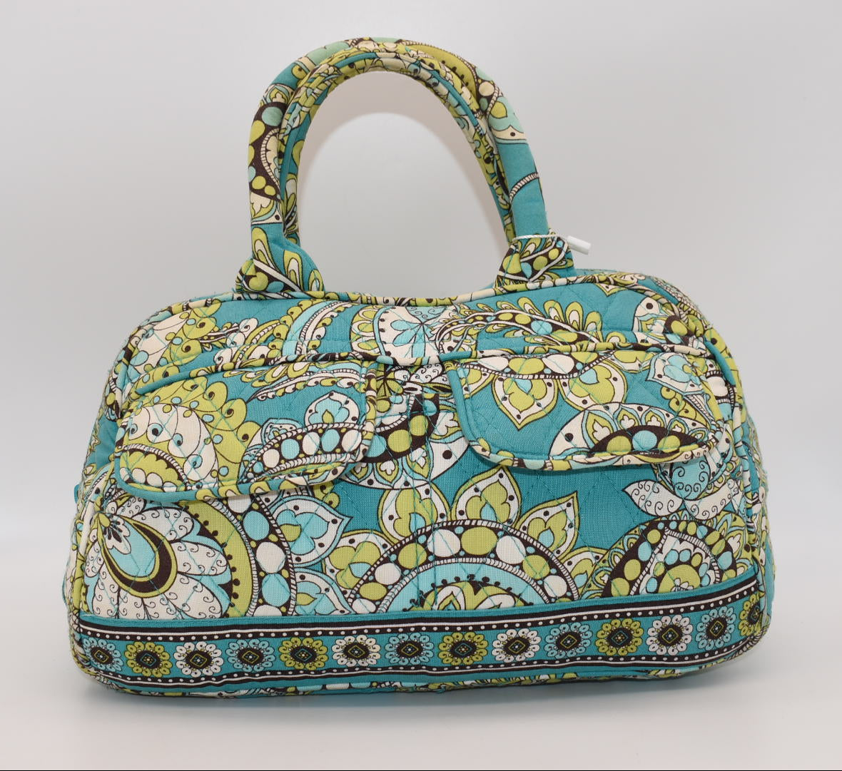 Vera Bradley Small Bowler Satchel Bag in "Peacock" Pattern