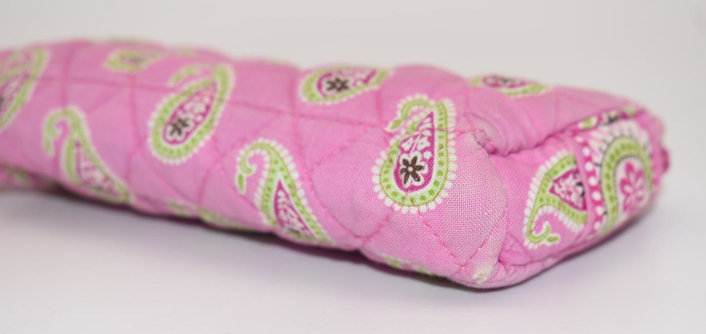 Vera Bradley Zip Top Wristlet Bag in "Bermuda Pink" Pattern