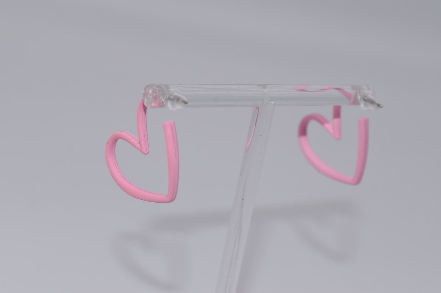 Statement Earrings: Pink Heart Cuff Earrings