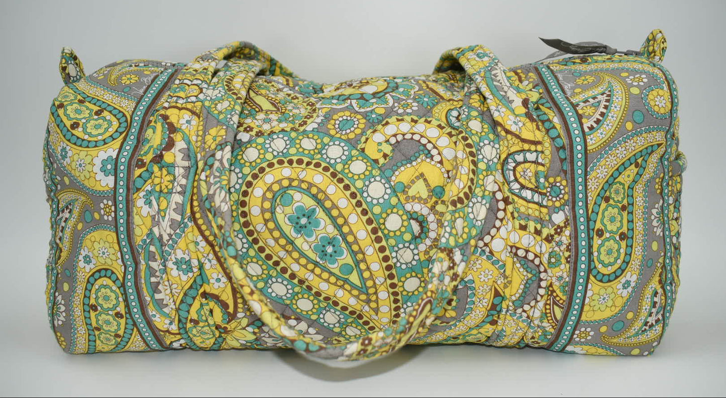 Vera Bradley Medium Duffel Bag in "Lemon Parfait" Pattern