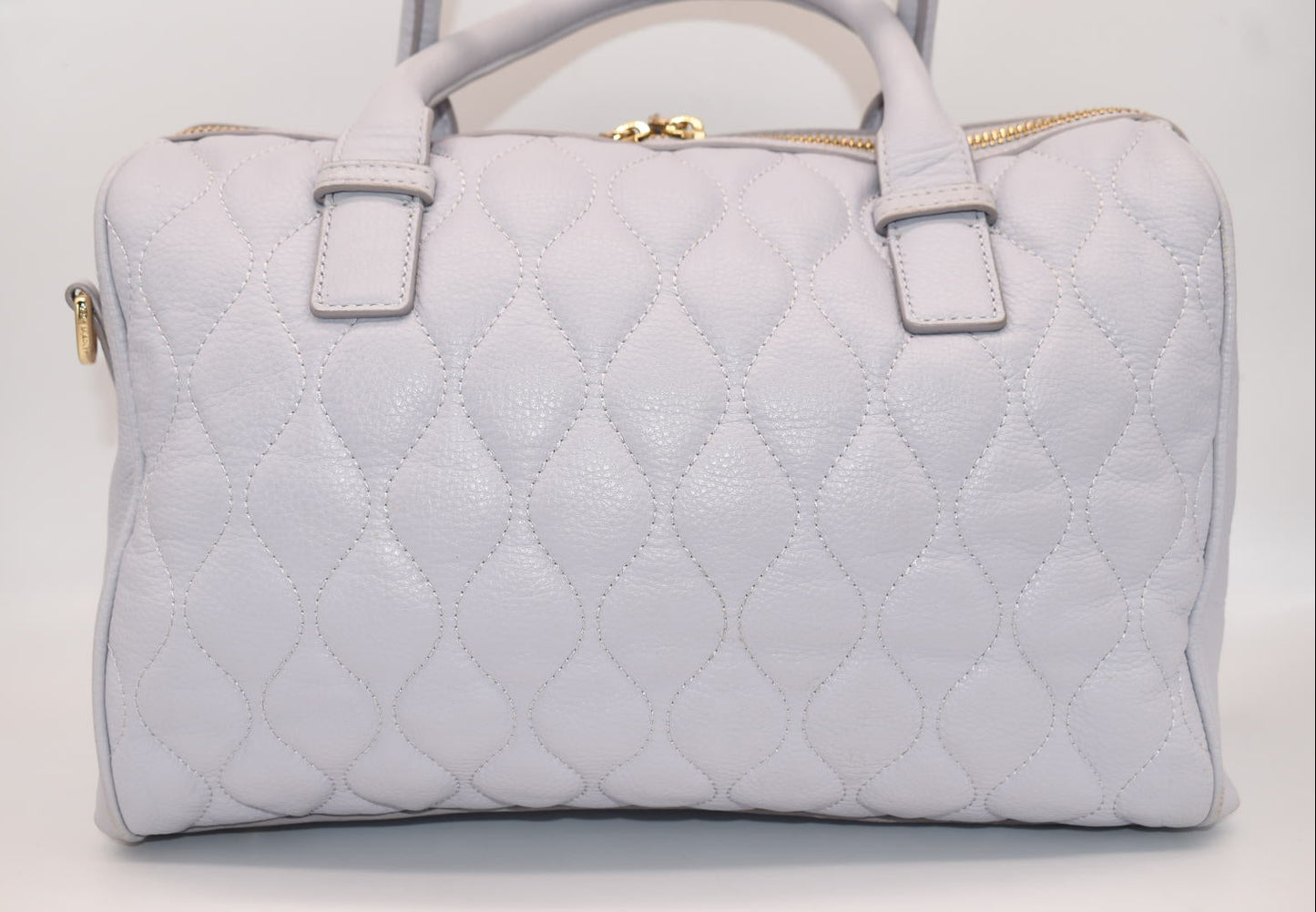 Vera Bradley Quilted Leather Marlo Satchel Bag in Ice Blue
