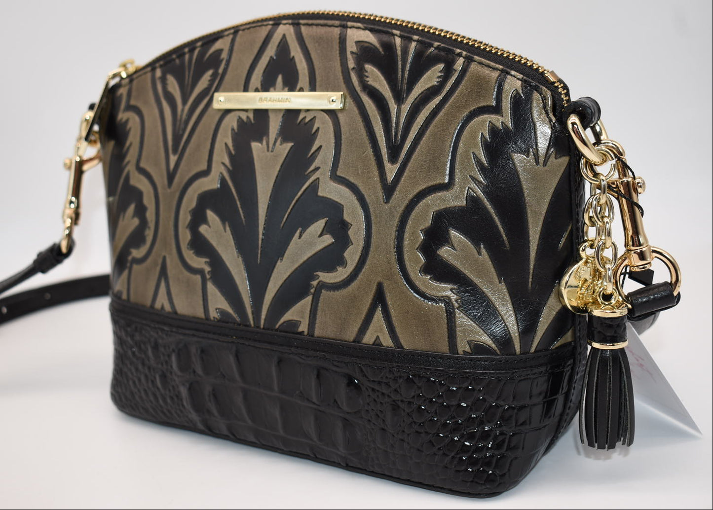 Brahmin Mini Duxbury Crossbody Bag in Mirage Taupe