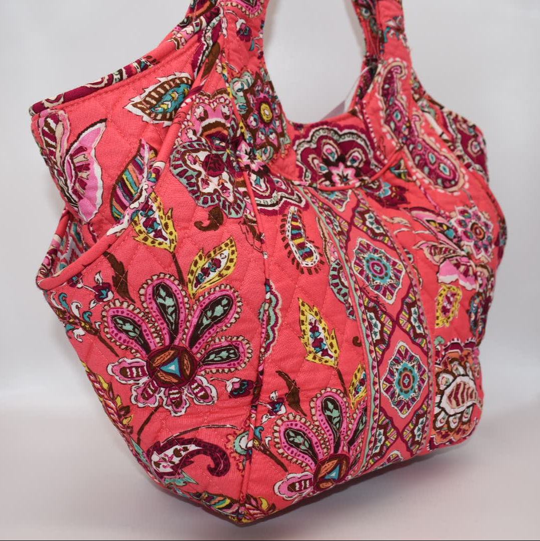 Vera Bradley Side By Side Tote Bag in "Call Me Coral" Pattern