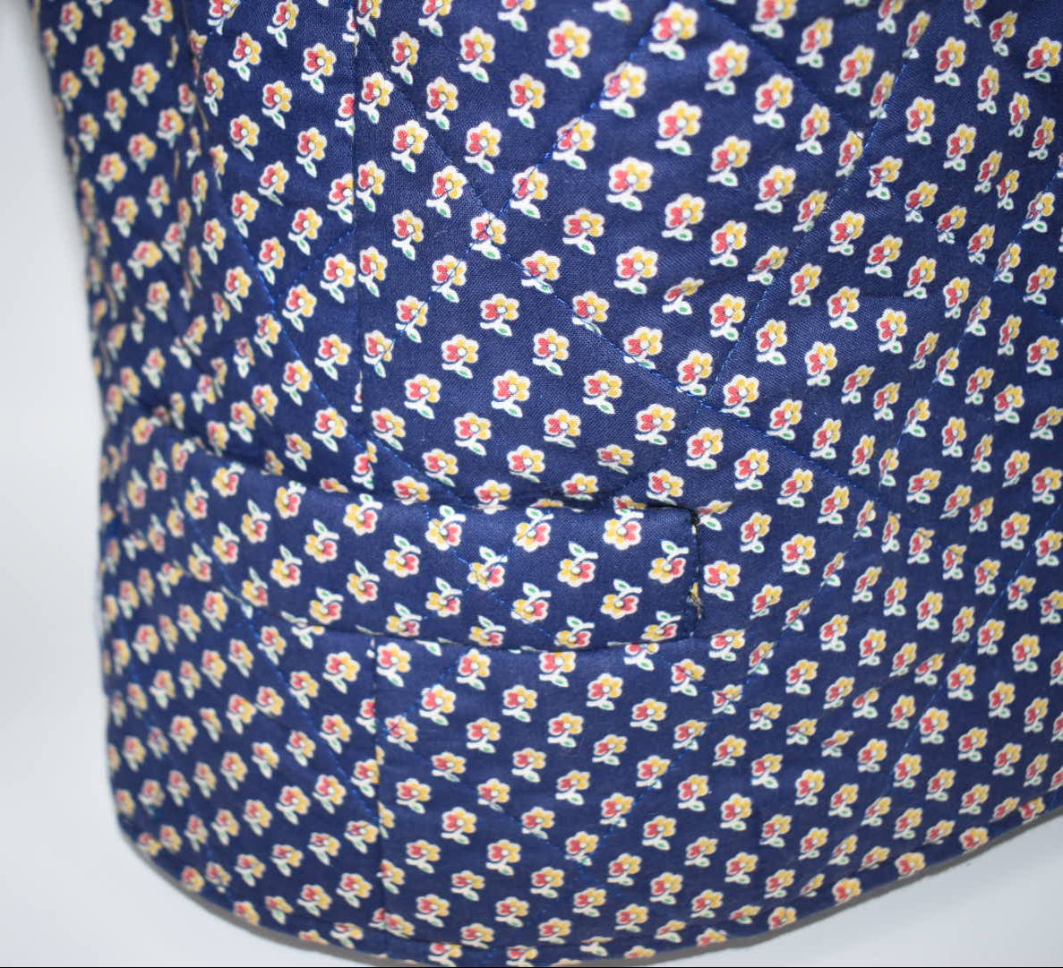 Vintage Vera Bradley Large Quilted Jacket in "Royal -1992" Pattern