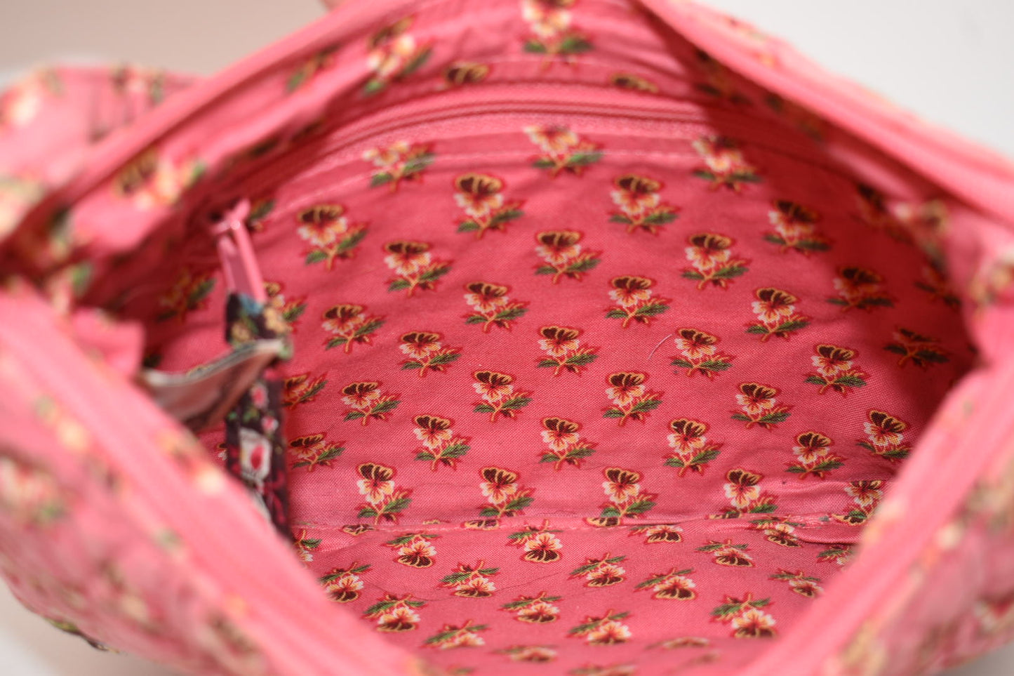 Vera Bradley Molly Shoulder Bag in "Pink Pansy" Pattern