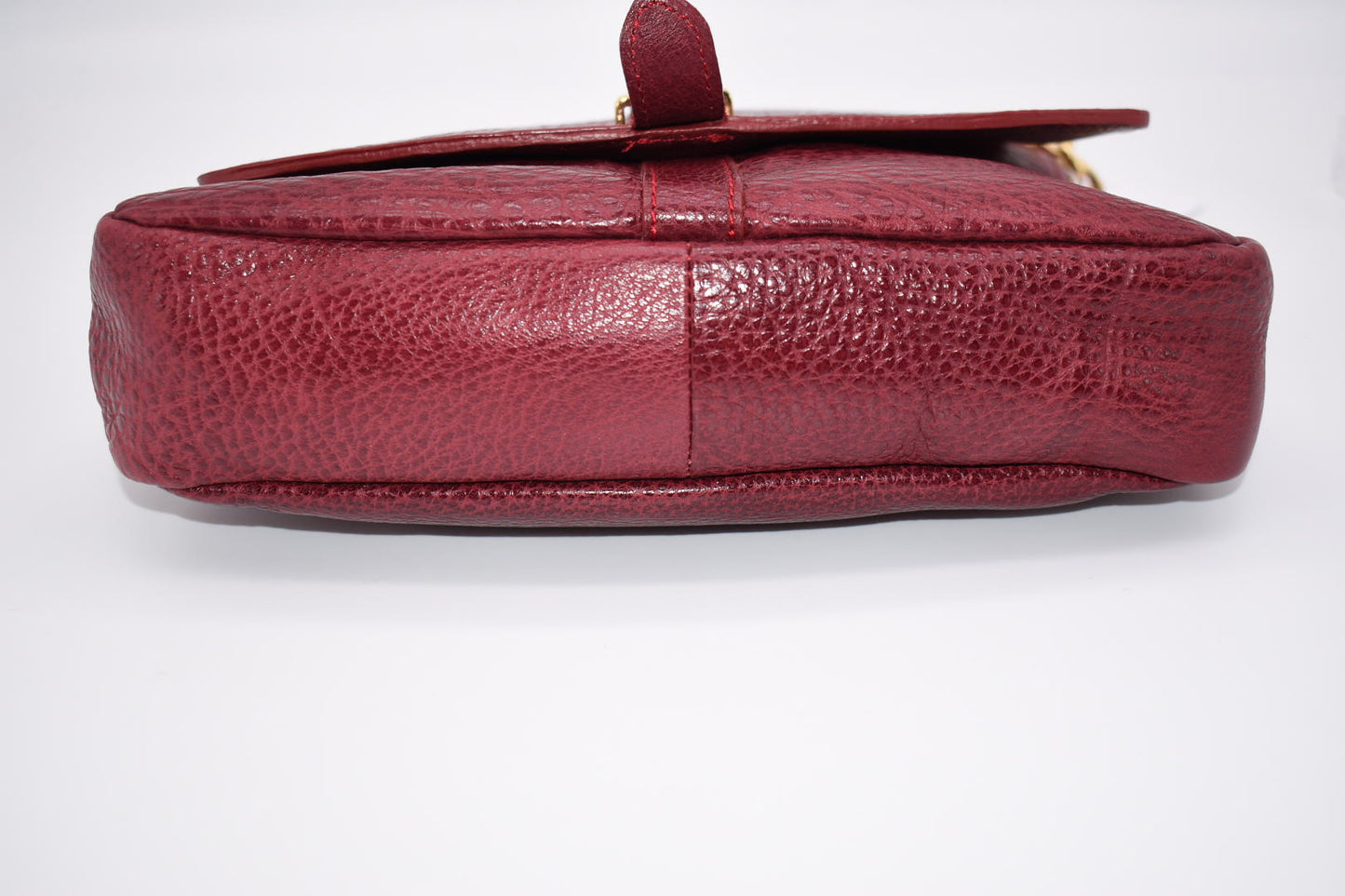 Brahmin Chain Shoulder Bag in Smooth Merlot Leather