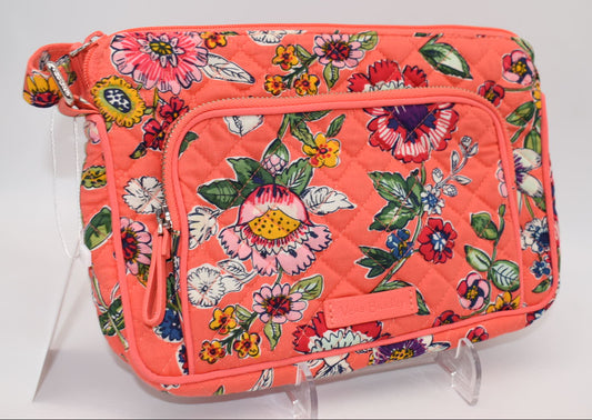 Vera Bradley RFID Little Hipster Crossbody Bag in "Coral Floral" Pattern