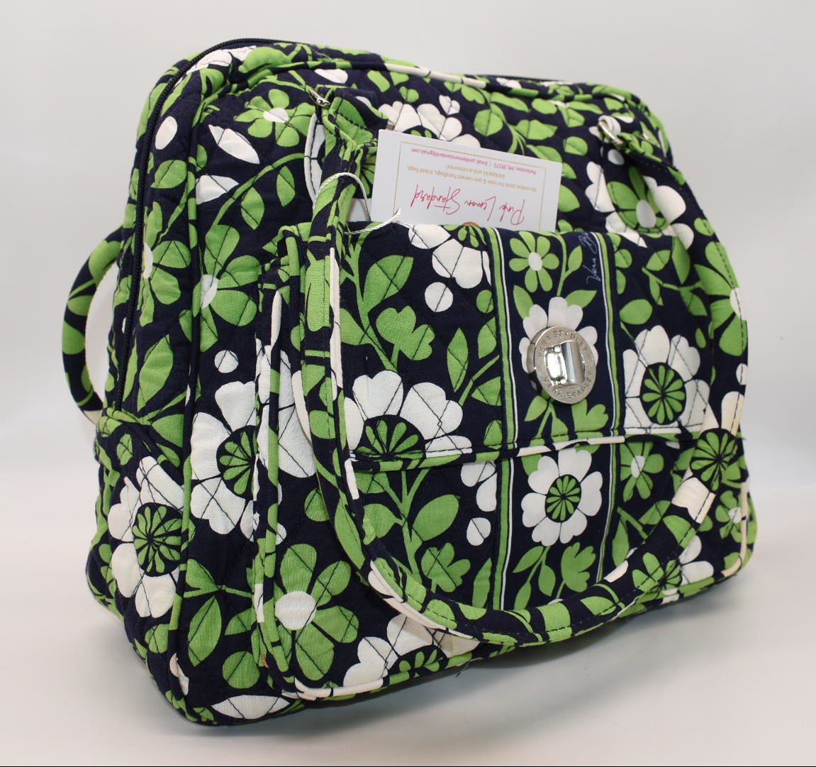 Vera Bradley Turnlock Shoulder Bag in "Lucky You" Pattern