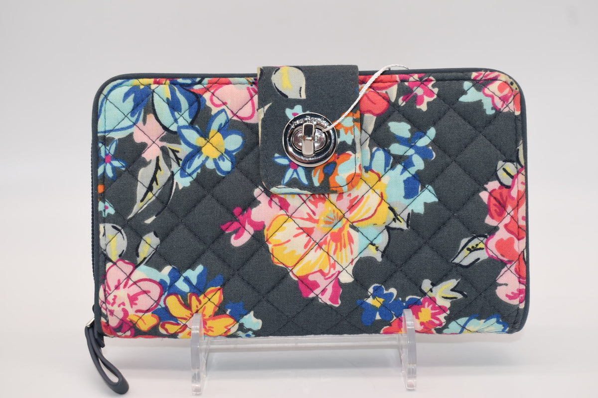 Vera Bradley RFID Turnlock Wallet in "Hope Blooms" Pattern