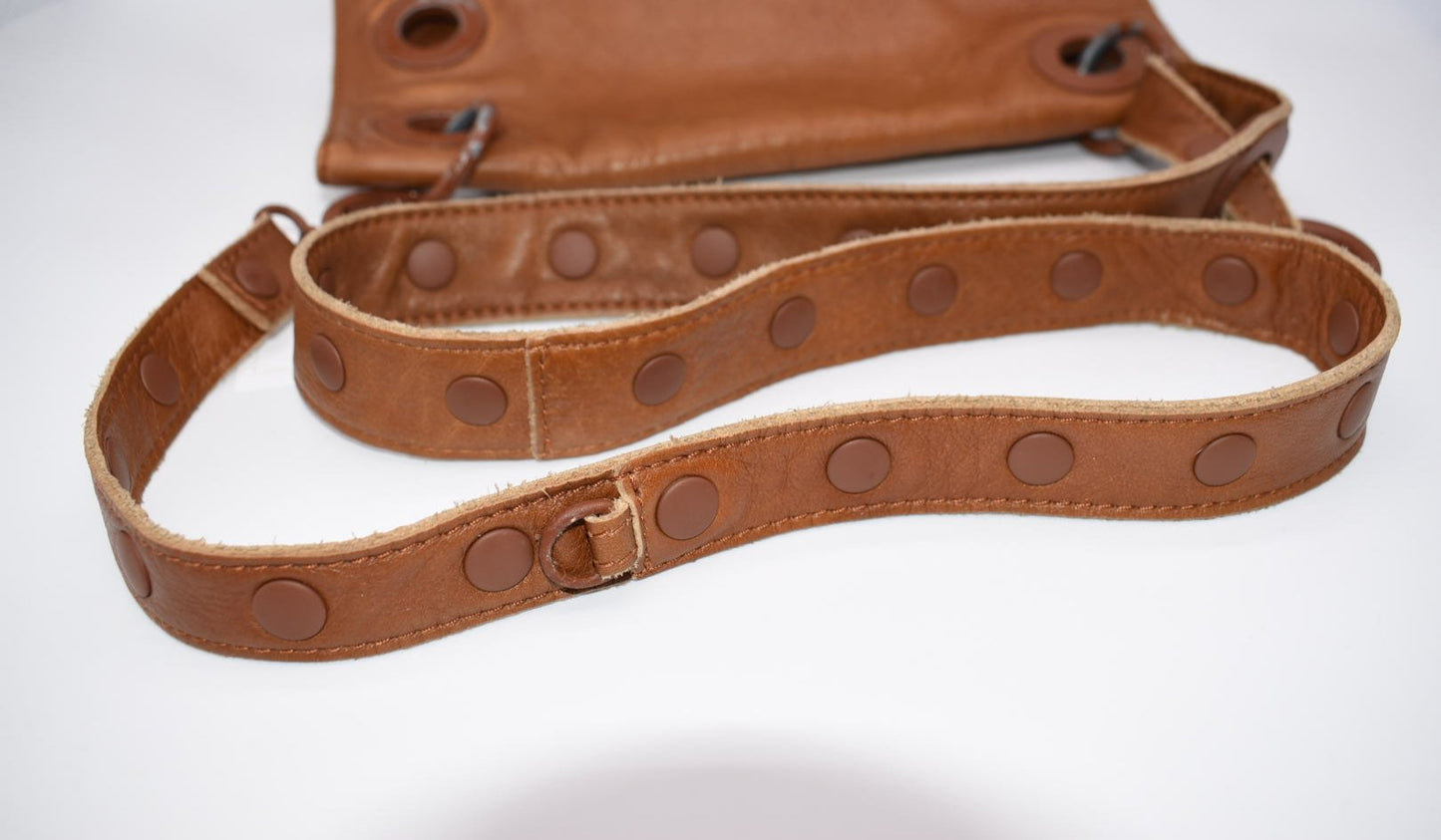 Hammit Leather Reversible Dune Crossbody Bag