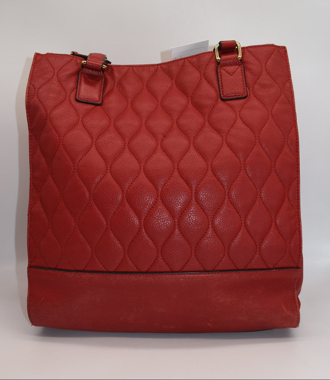 Vera Bradley Quilted Leather Nora Tote Bag in "Ella Tango"