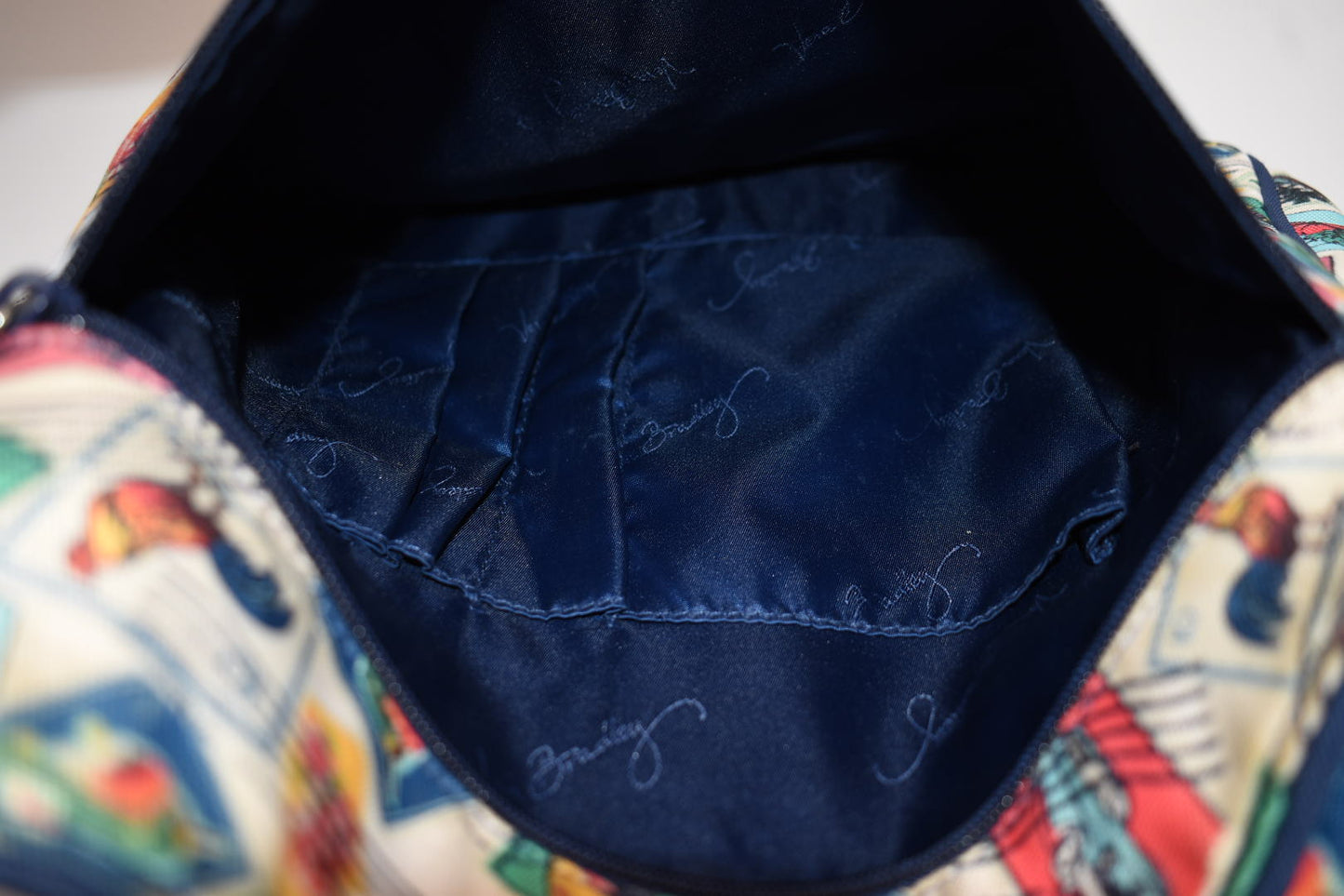 Vera Bradley Reactive Double Pocket Crossbody Bag in "Cuban Stamps" Pattern