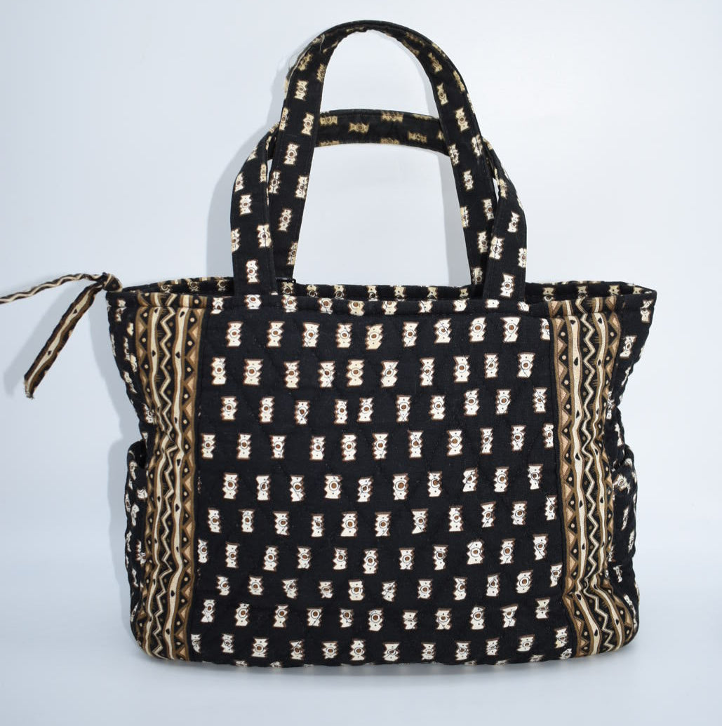 Vera Bradley Quilted Cotton Tote Bag in "Zebras-2001" Pattern