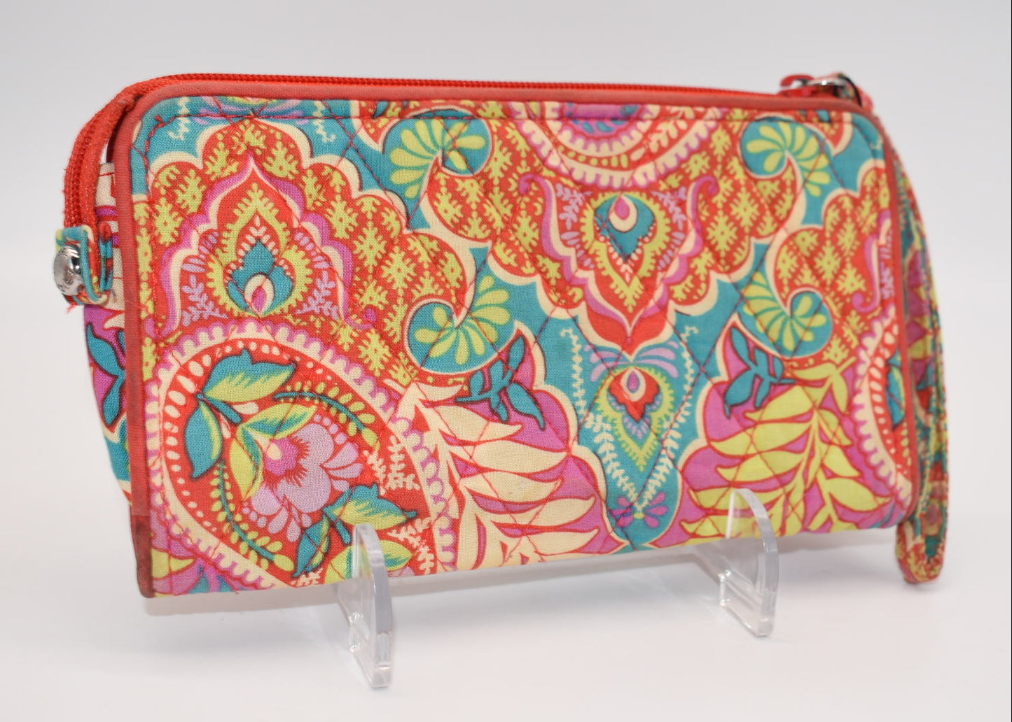 Vera Bradley Front Zip Wristlet in "Paisley in Paradise" Pattern