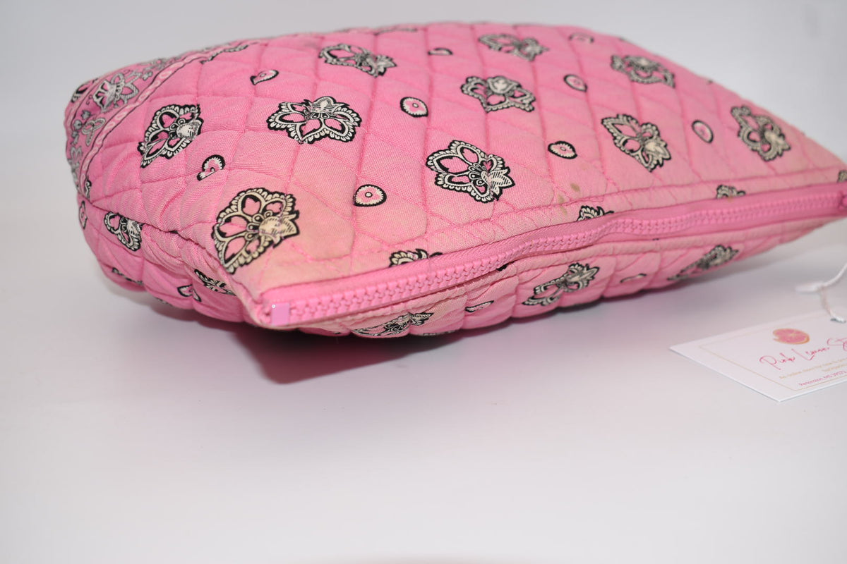 Vera Bradley XL Cosmetic Bag in "Pink Bandana" Pattern