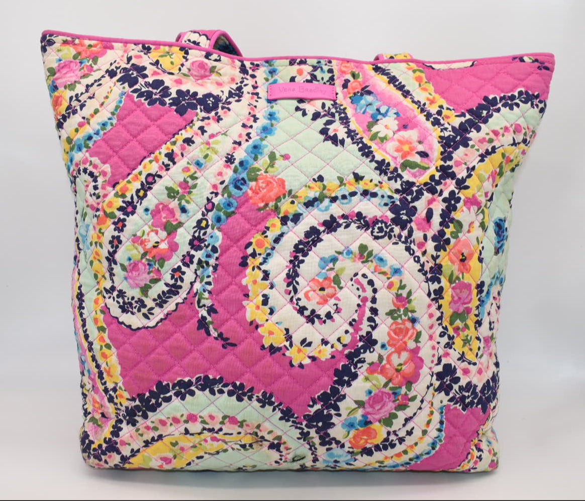 Vera Bradley Iconic Tote Bag in "Wildflower Paisley" Pattern