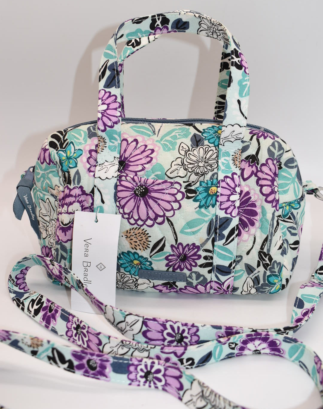 Vera Bradley Mini Satchel Bag in "Penelope's Garden" Pattern
