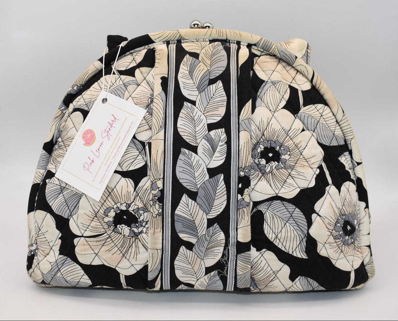 Vera Bradley Eloise Framed Satchel Bag in "Camellia" Pattern