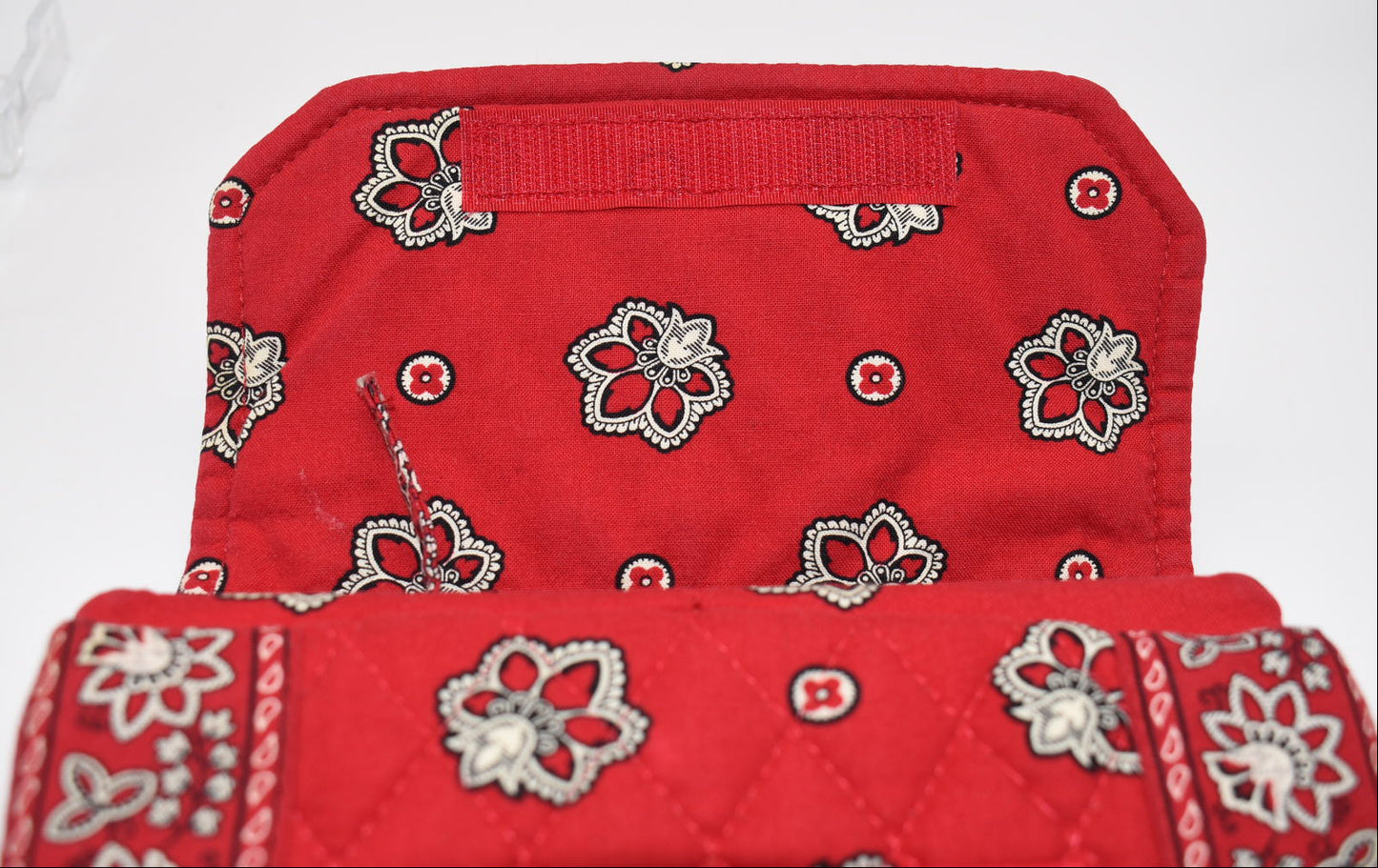 Vintage Vera Bradley Strap Crossbody Wallet in "Red Bandana" Pattern