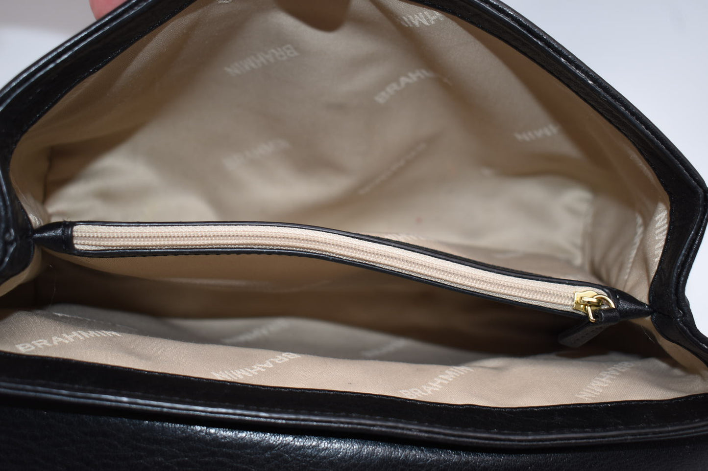 Brahmin Rosalie Crossbody Bag in Black Gryphon Leather
