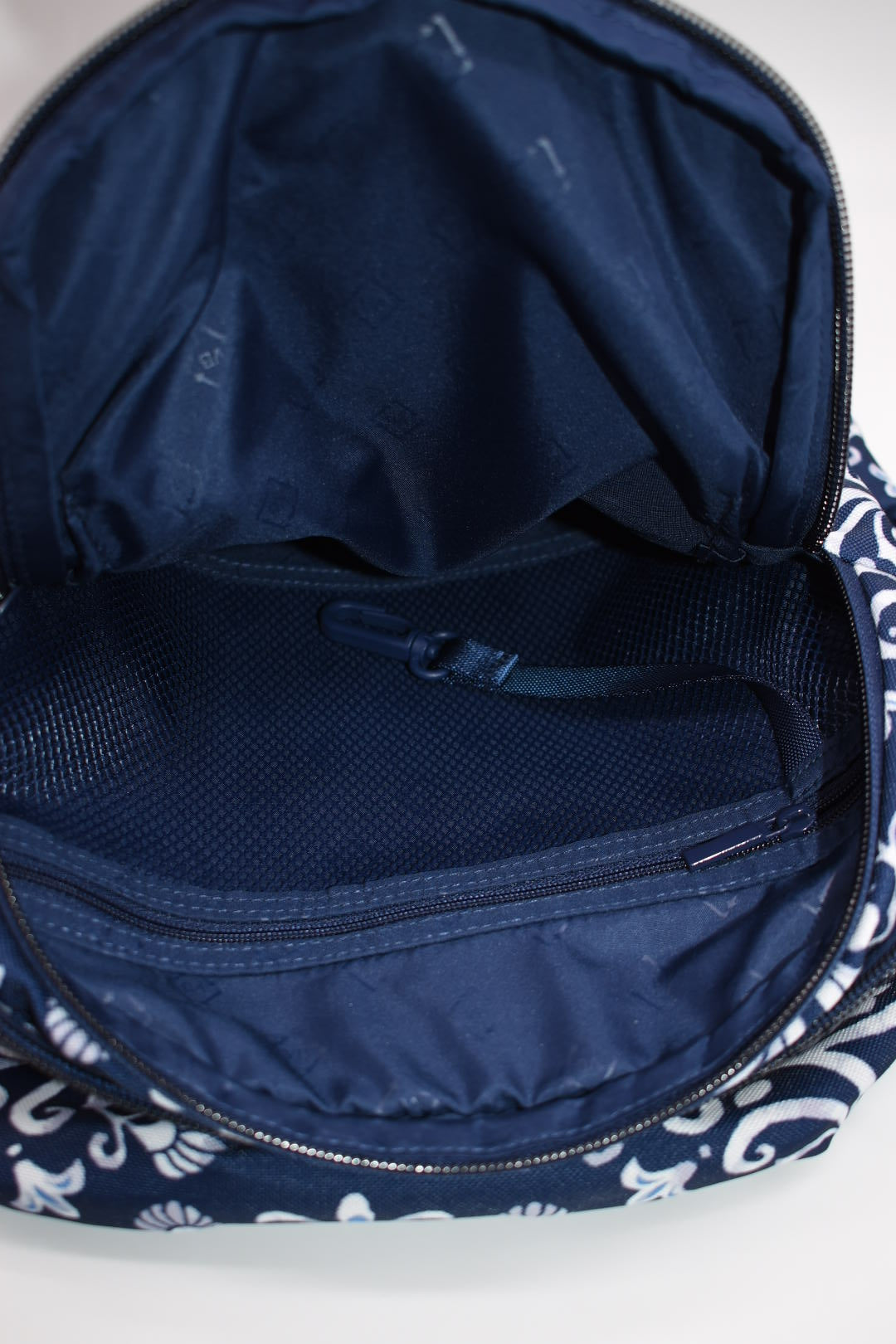Vera Bradley Lighten Up Sporty Backpack in "Steel Blue Medallion" Pattern