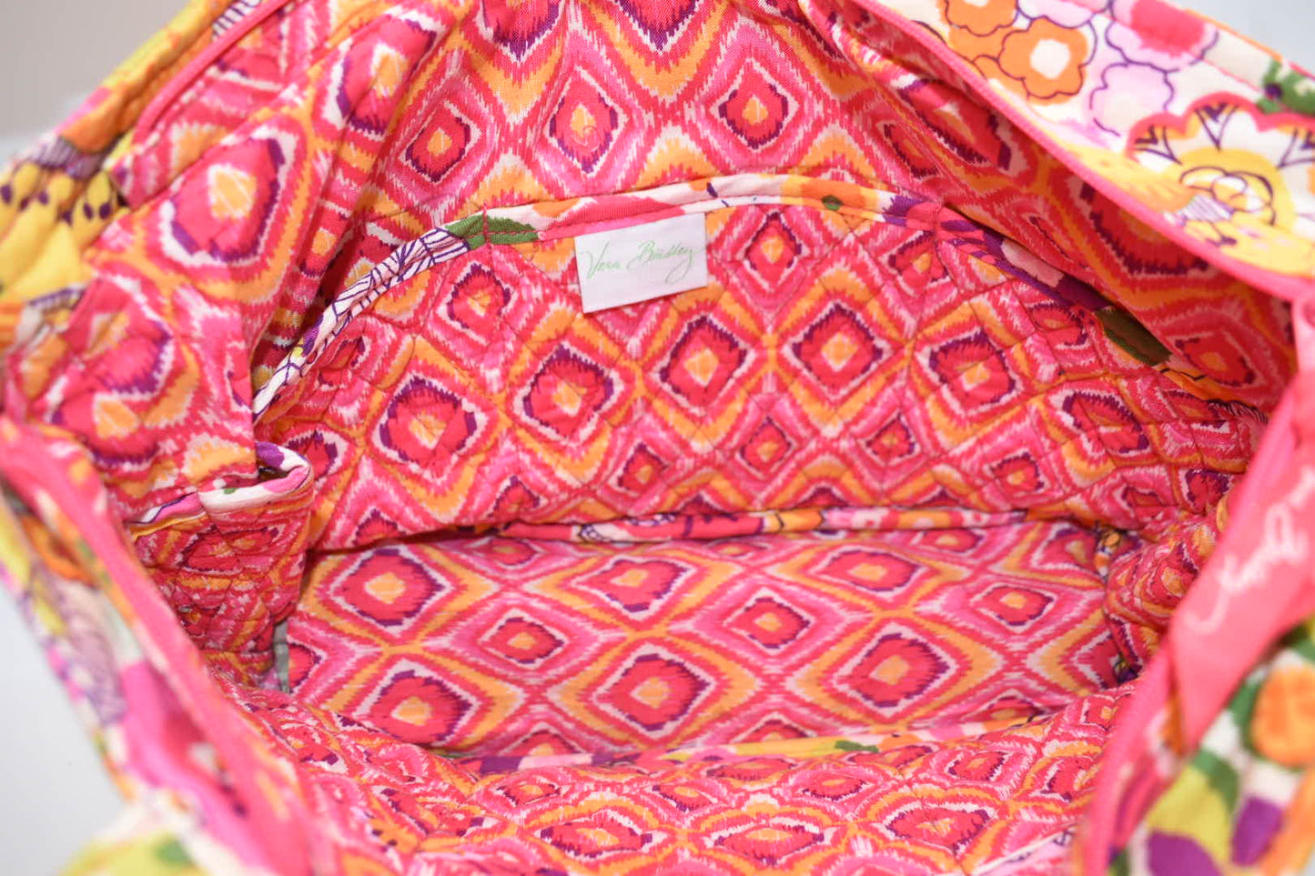 Vera Bradley Large Mandy Tote Bag in "Clementine" Pattern