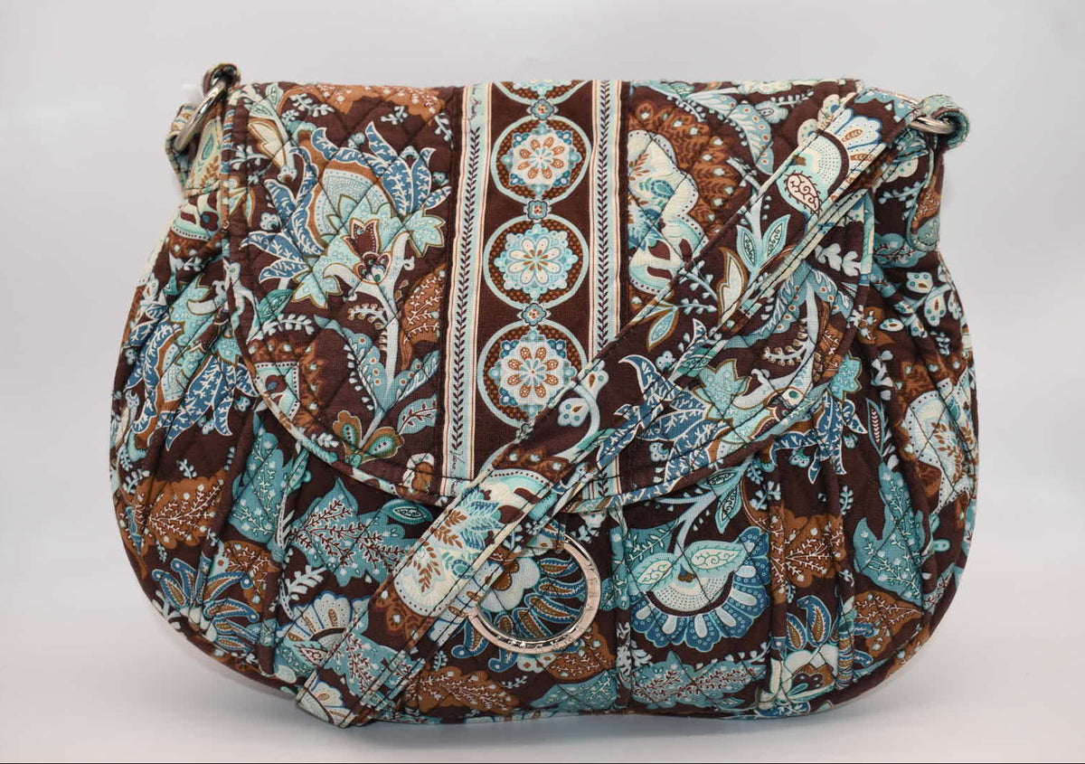 Vera Bradley Saddle Up Convertible Crossbody Bag in "Java Blue" Pattern
