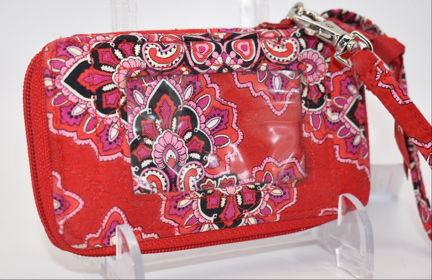 Vera Bradley "All in One" Wristlet in "Frankly Scarlet" Pattern
