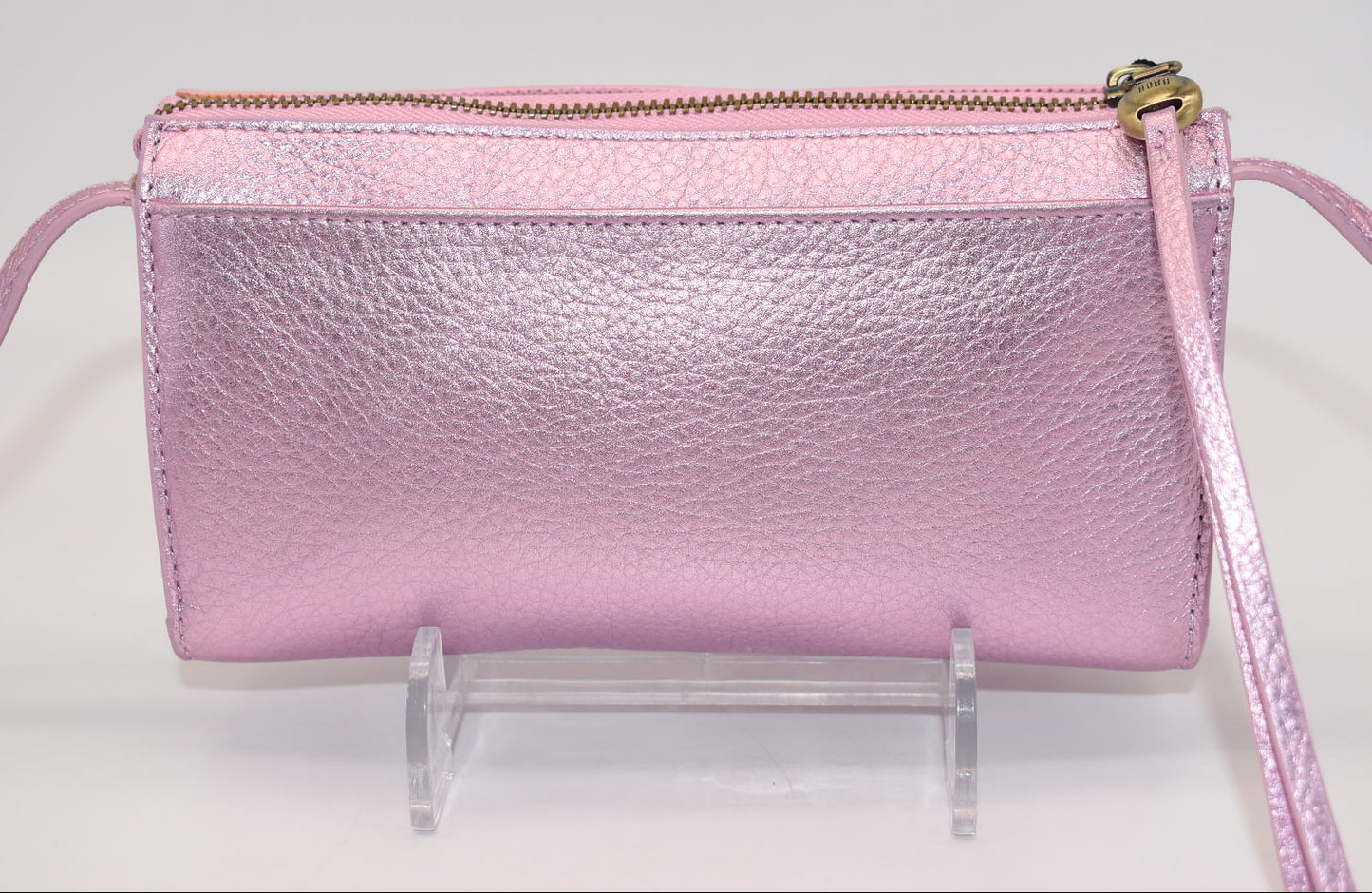 HOBO INTL Jewel Leather Crossbody Bag in Pink Metallic