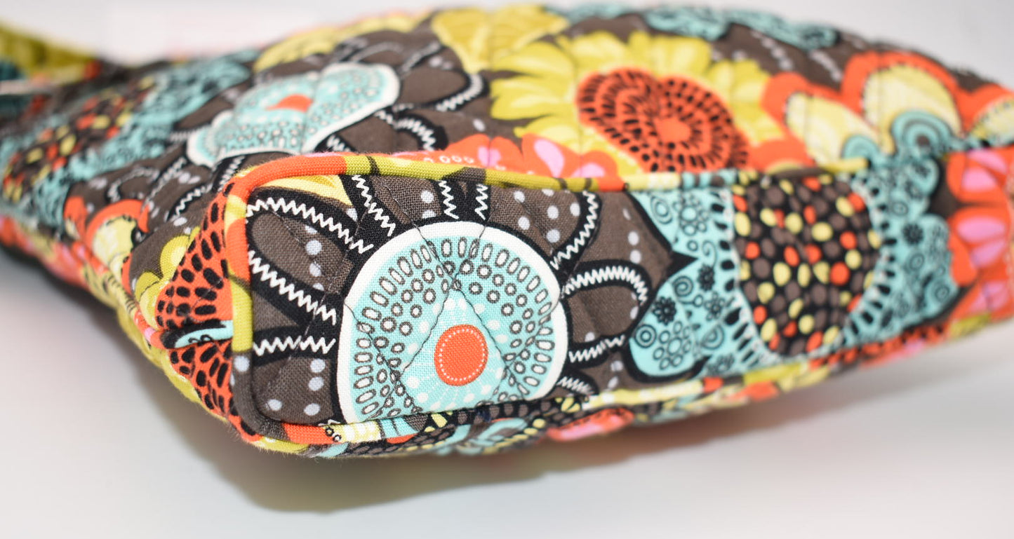 Vera Bradley Hipster Crossbody Bag "Flower Shower" Pattern