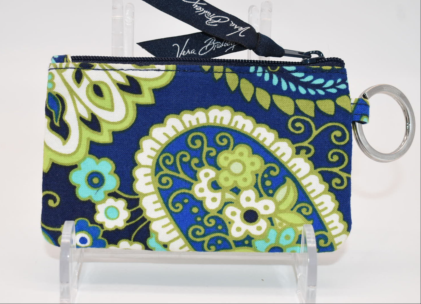 Vera Bradley Zip ID Case in "Rhythm & Blues" Pattern