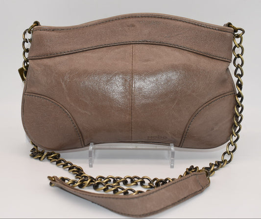 HOBO Intl Chain Shoulder Bag in Taupe Glazed Leather