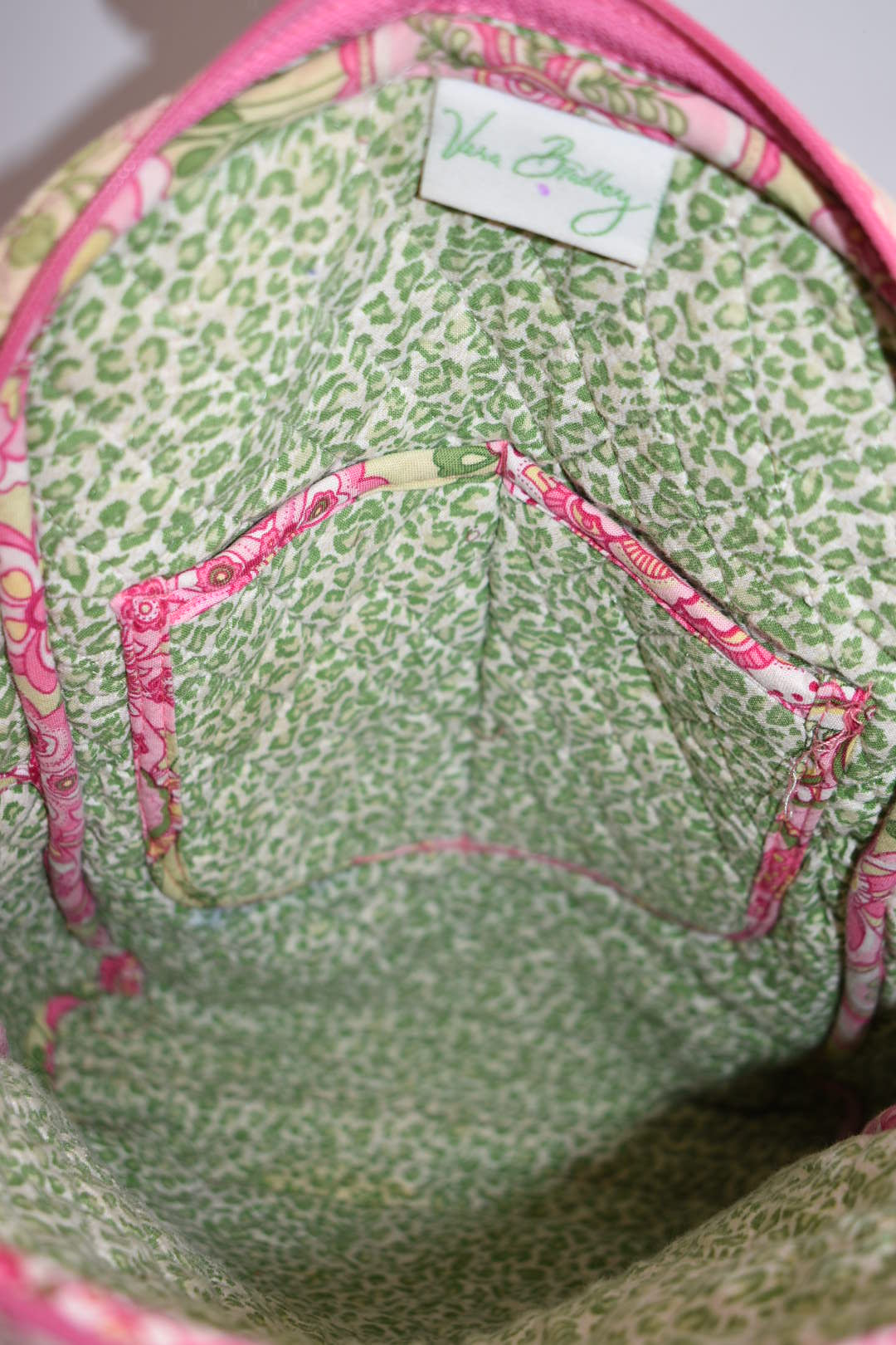Vera Bradley Small Quilted Cotton Backpack in "Petal Pink" Pattern