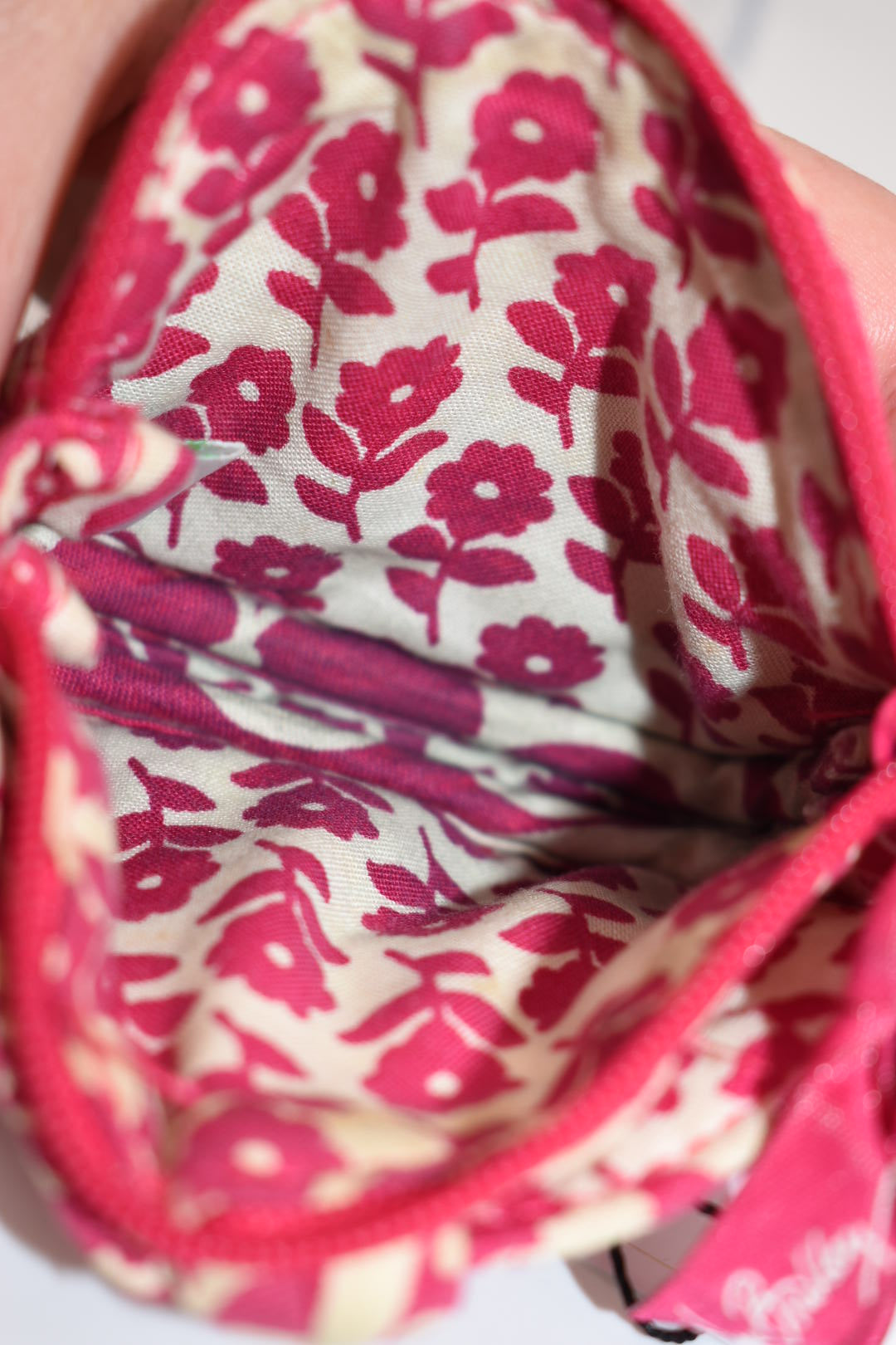 Vera Bradley Button Coin Purse in "Twirly Birds- Pink" Pattern