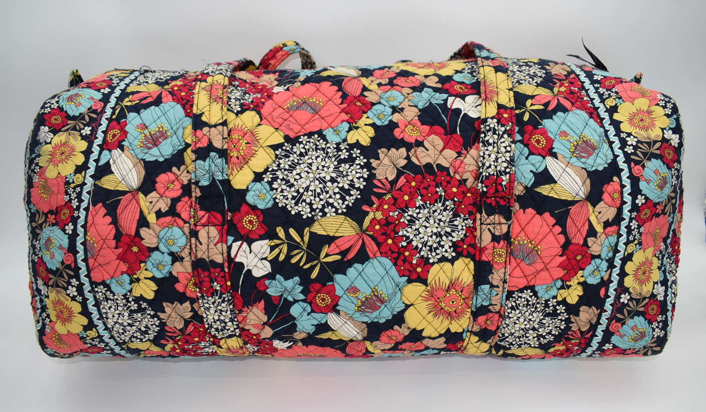 Vera Bradley XL Duffel Bag in "Happy Snails" Pattern
