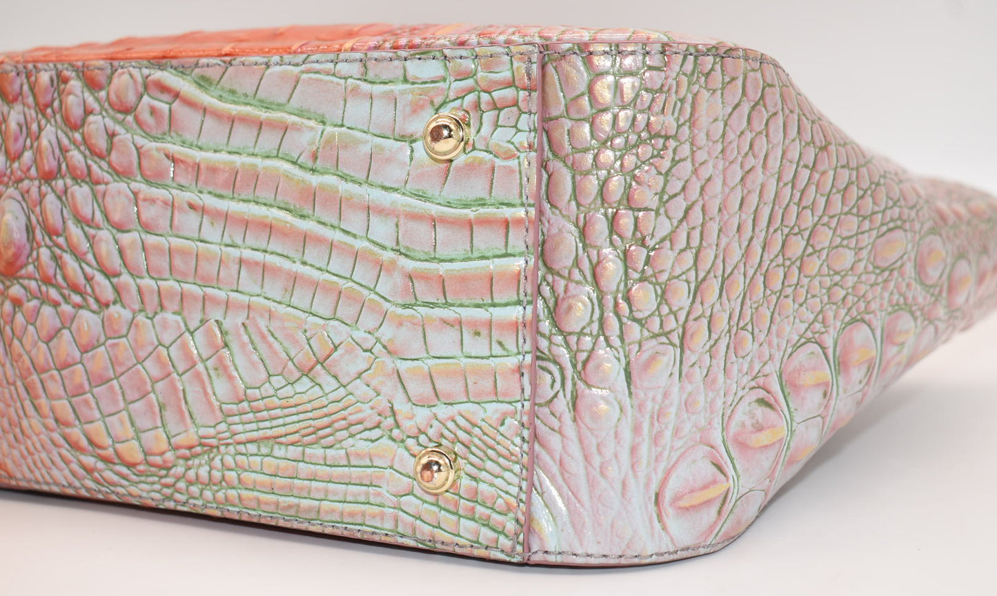 Brahmin Small Ashlee Satchel Bag in Flirty Ombre Melbourne