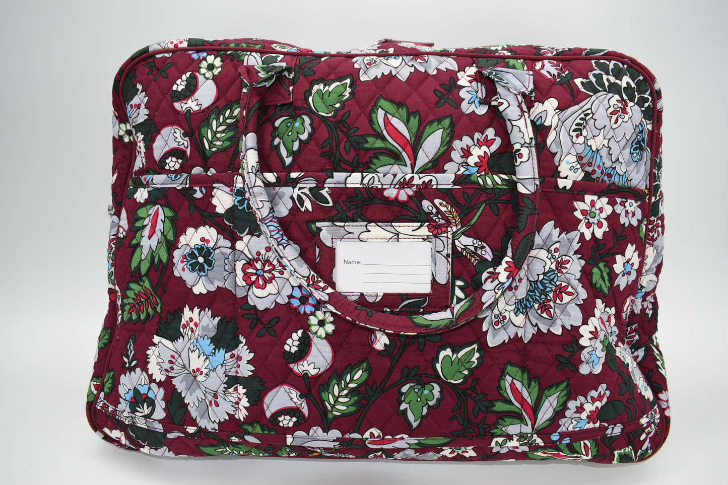 Vera Bradley Grand Traveler Bag in "Bordeaux Blooms" Pattern
