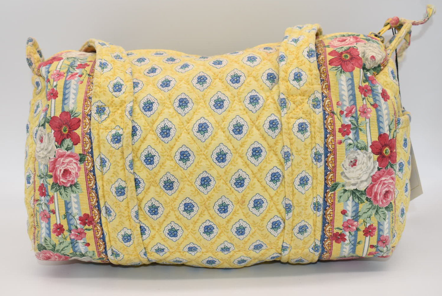 Vintage Vera Bradley Barrel Shoulder Bag in "Elizabeth-1997" Pattern
