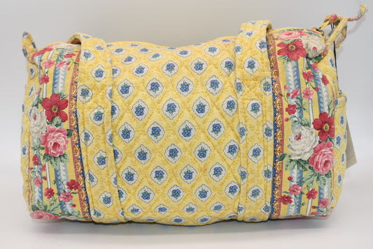 Vintage Vera Bradley Barrel Shoulder Bag in "Elizabeth-1997" Pattern