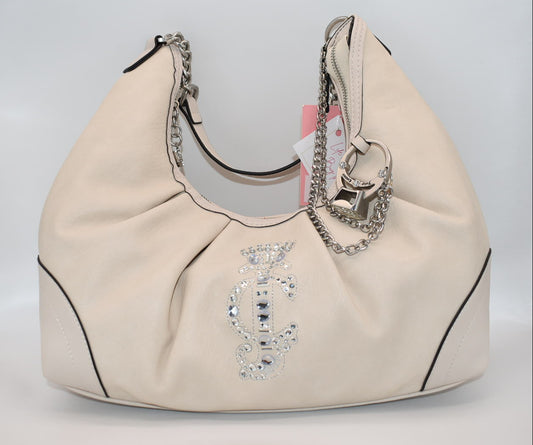 Juicy Couture Crown Hobo Shoulder Bag in "Crystal" Color