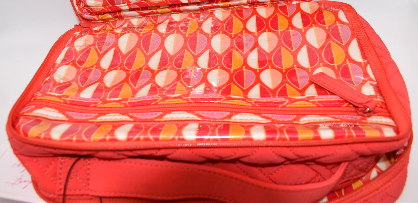 Vera Bradley Large Microfiber Blush & Brush Cosmetic Bag in "Canyon Sunset"