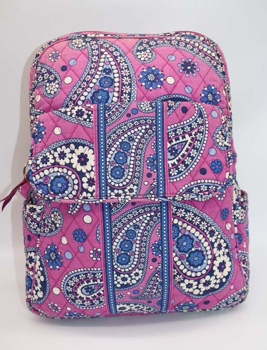 Vera Bradley Small Quilted Cotton Backpack in "Boysenberry" Pattern