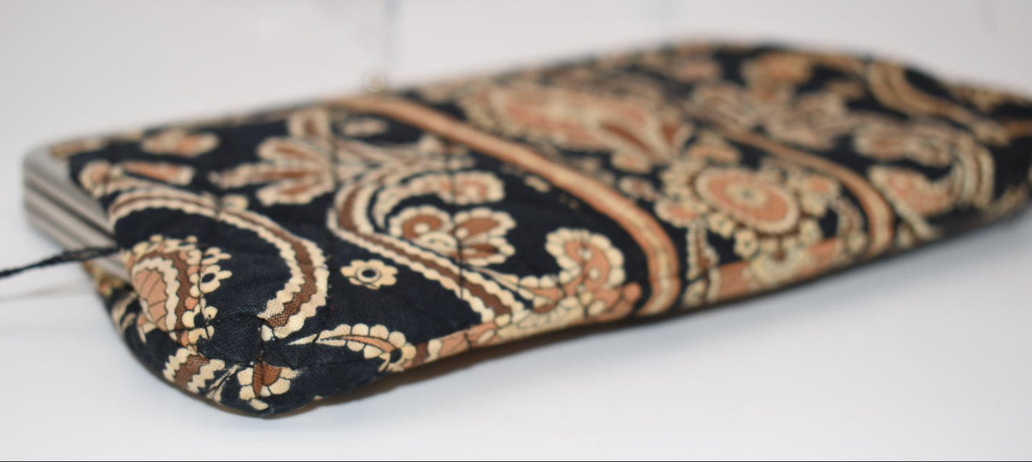 Vera Bradley Double Kisslock Wallet in "Caffe Latte" Pattern