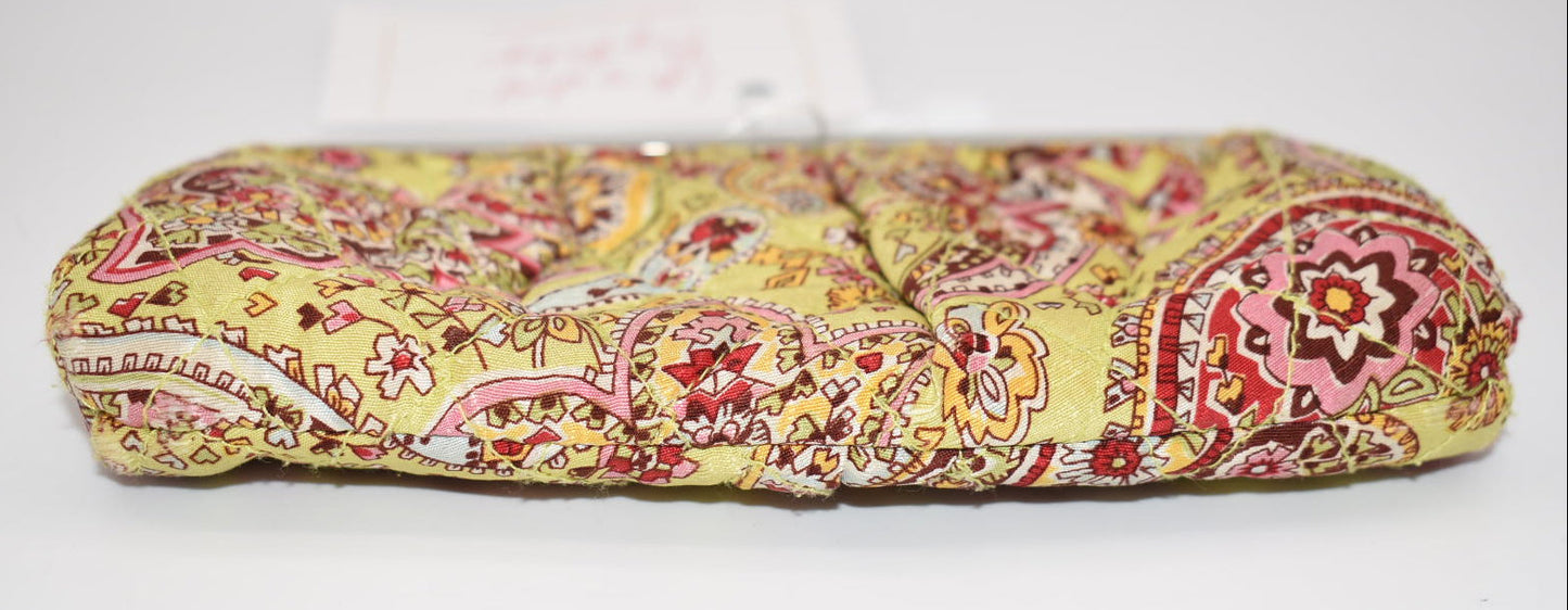 Vera Bradley Kisslock Clutch in "Pistachio Paisley" Pattern