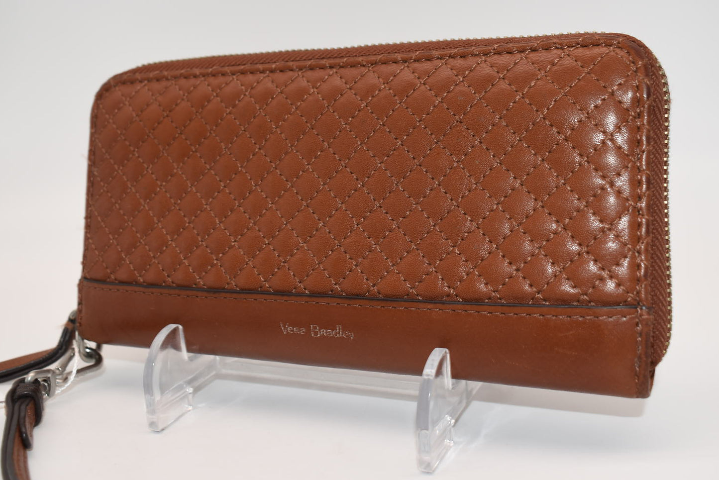 Vera Bradley Carryall RFID Accordion Wristlet in Mocha Brown