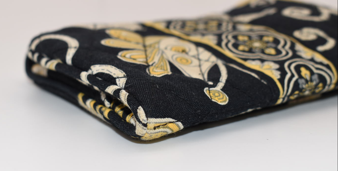 Vera Bradley "One for the Money" Bifold Wallet in Yellow Bird Pattern