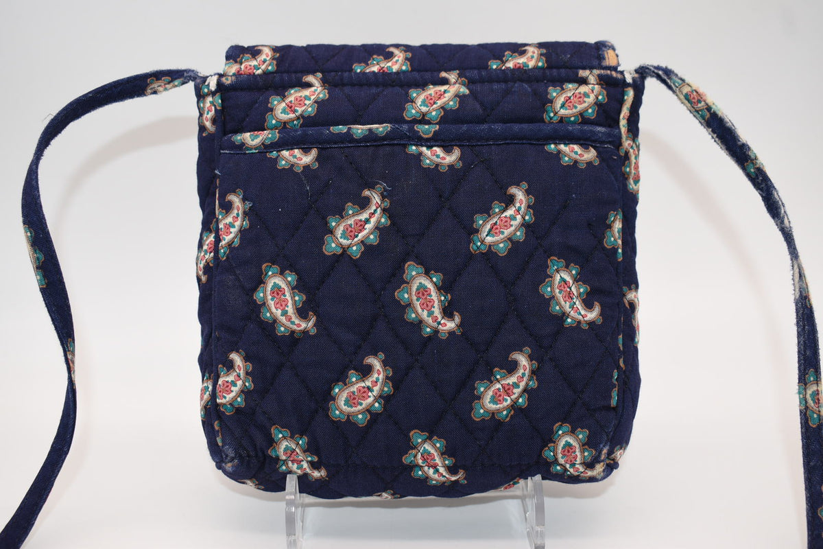 Vintage Vera Bradley Small Crossbody Bag in "Navy -1991" Pattern