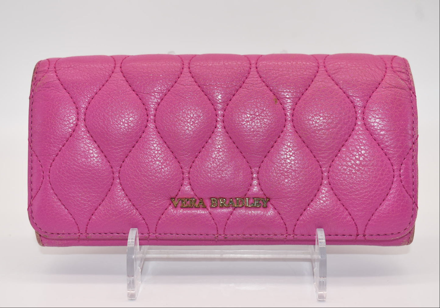 Vera Bradley Quilted Leather Audrey Wallet in Magenta