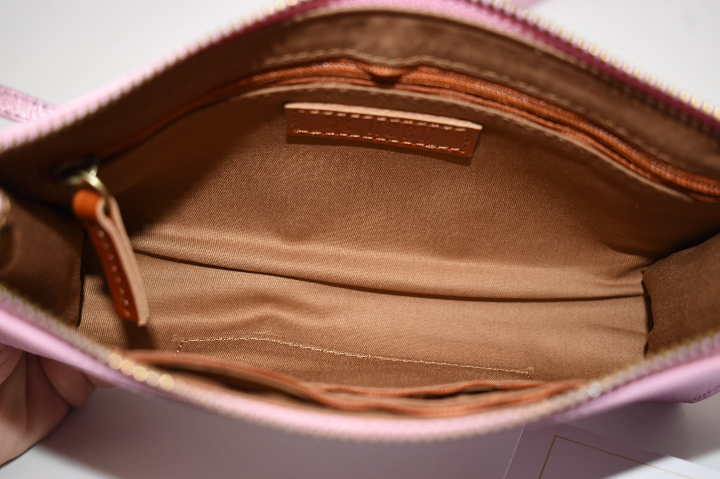 HOBO INTL Jewel Leather Crossbody Bag in Pink Metallic